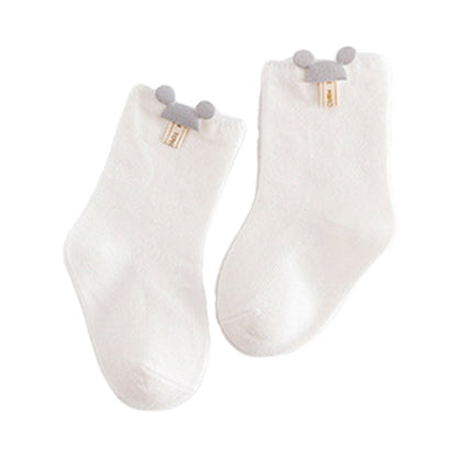 Baby Girls Boys Solid Color Letters Cartoon Accessories Socks