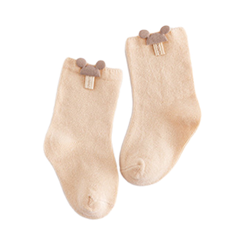 Baby Girls Boys Solid Color Letters Cartoon Accessories Socks