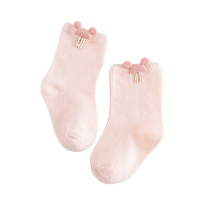 Baby Girls Boys Solid Color Letters Cartoon Accessories Socks