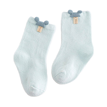 Baby Girls Boys Solid Color Letters Cartoon Accessories Socks