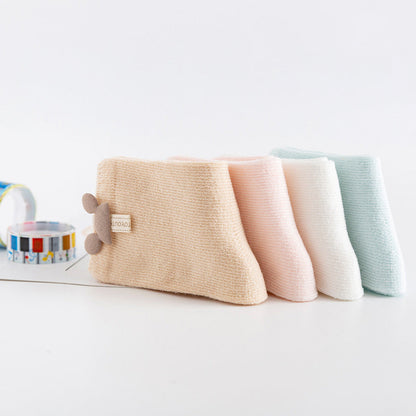 Baby Girls Boys Solid Color Letters Cartoon Accessories Socks