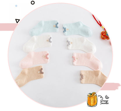 Baby Girls Boys Solid Color Letters Cartoon Accessories Socks