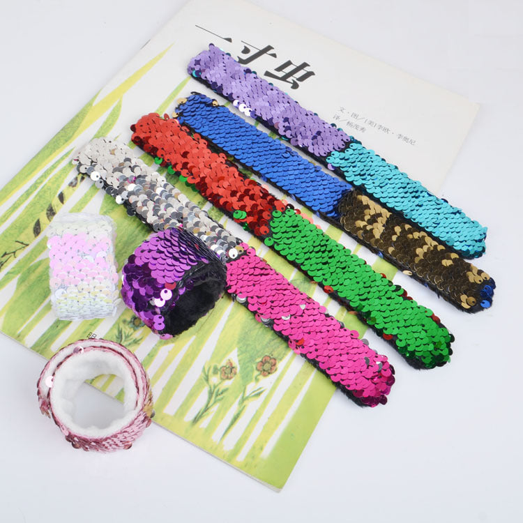 5 Pieces Mermaid Kids Toy Sequin Bracelet