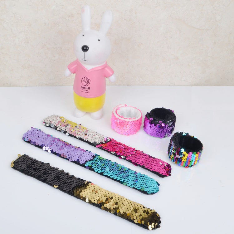 5 Pieces Mermaid Kids Toy Sequin Bracelet