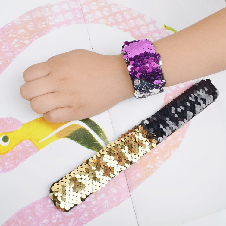 5 Pieces Mermaid Kids Toy Sequin Bracelet