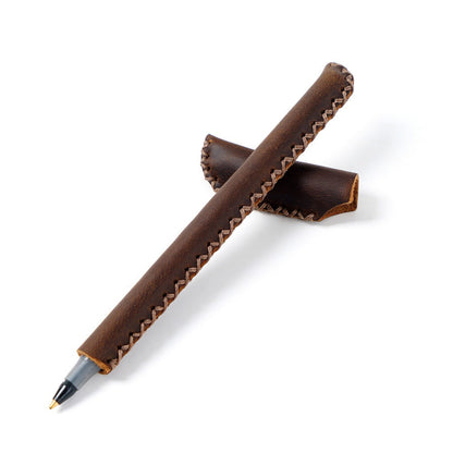 Handmade Cowhide Creative Retro Pencil Case