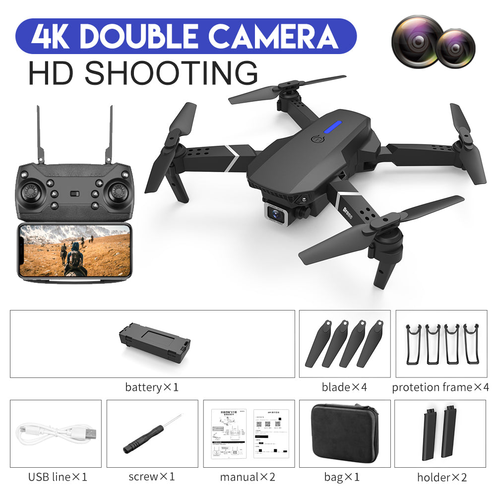 E88 Foldable Quadcopter with Dual Camera