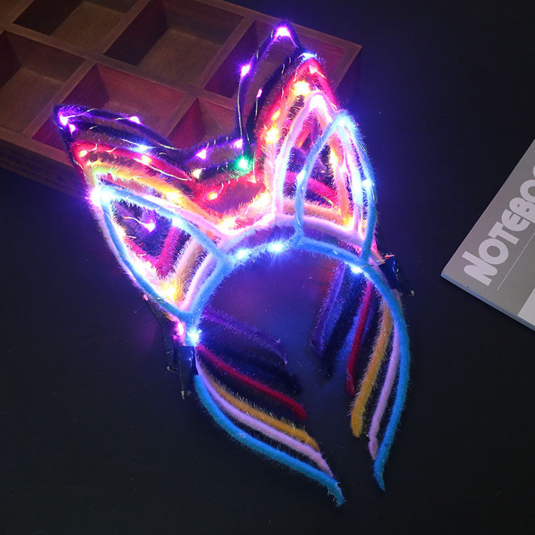 Wholesale Plastic Luminous Cat's Ears Hair Hoop