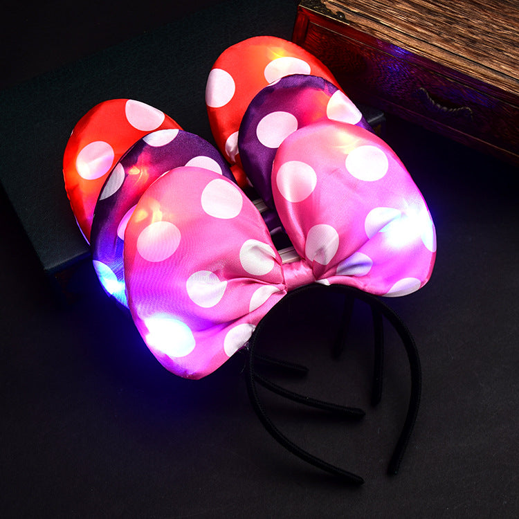 Wholesale Plastic Luminous Cat's Ears Hair Hoop