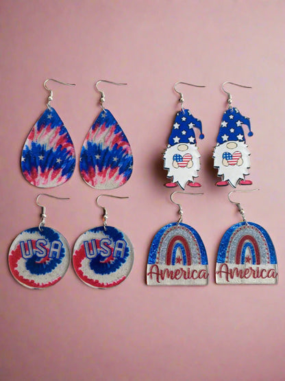 Bold and Brave Patriotic Dangle Earrings