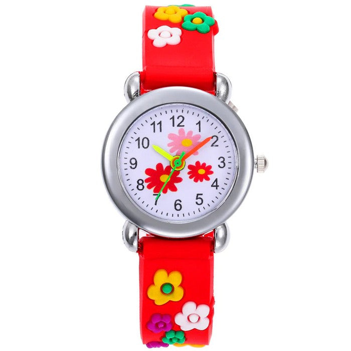 Girl's Watch With Flower Strap And Dial