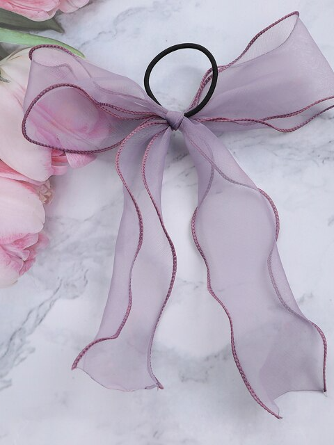 Girls Big Bow Tulle Hairband