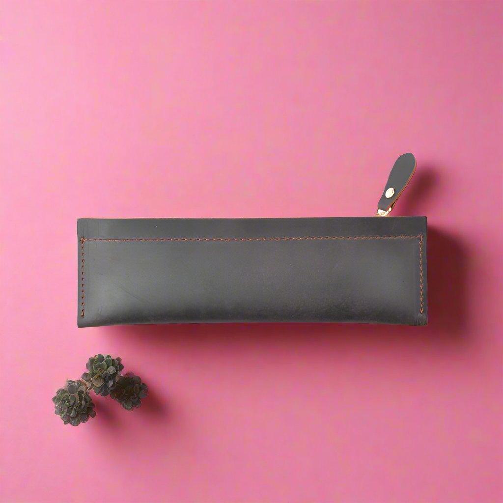 Retro Leather Head Layer Crazy Horse Handmade Pen Bag