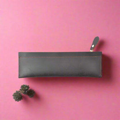 Retro Leather Head Layer Crazy Horse Handmade Pen Bag