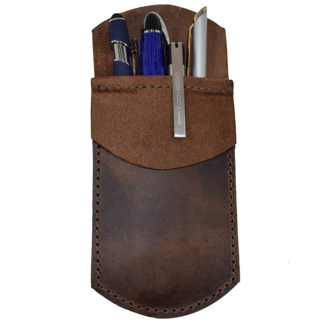 Genuine Vintage Handmade Cowhide Pencil Case