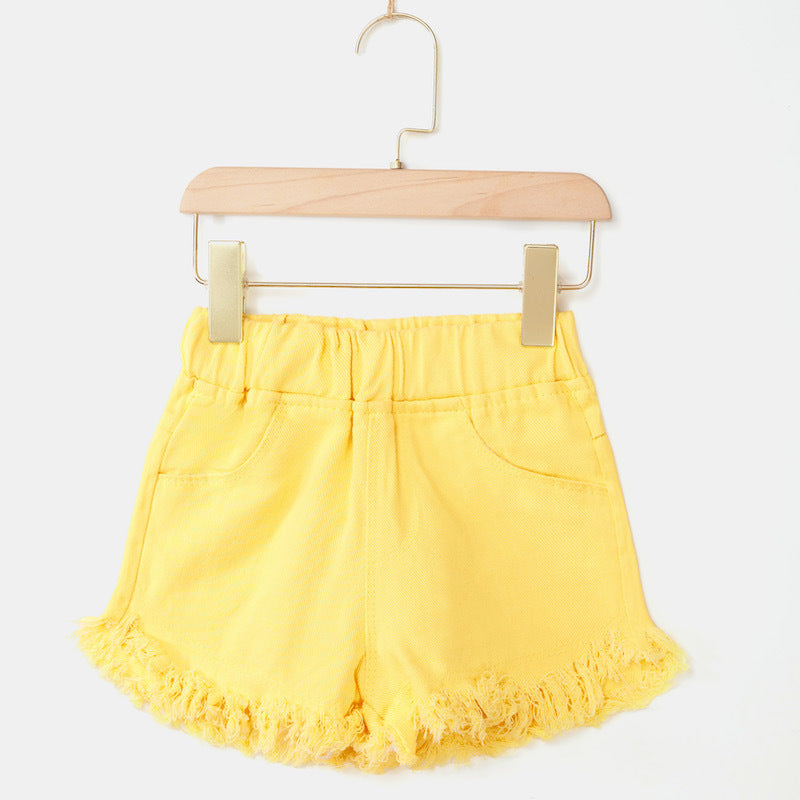 Summer Denim Color Shorts For Kids