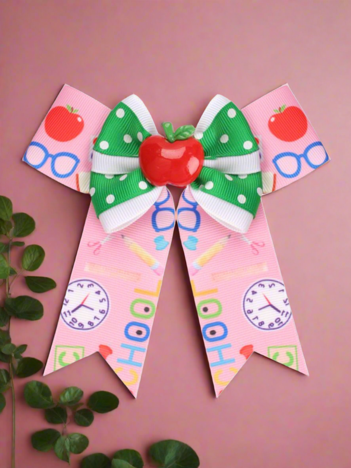 Star Pupil Printed Hair Bow