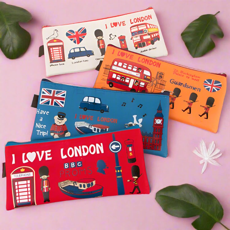 Cartoon Oxford Cloth Zipper Pen Bags