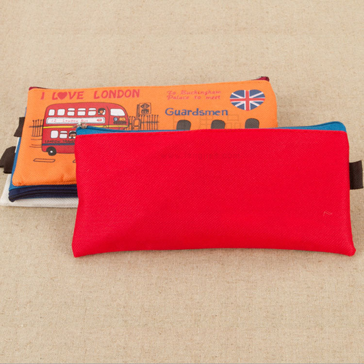 Cartoon Oxford Cloth Zipper Pen Bags