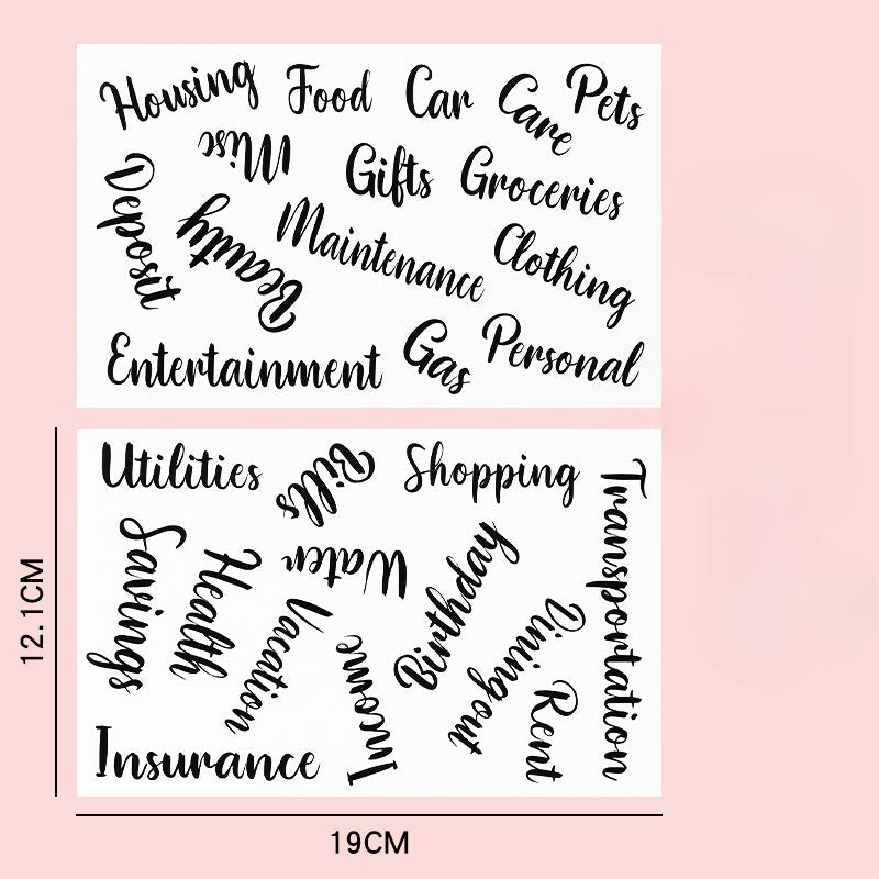 Self-adhesive Letter Color Blank Loose Leaf Replacement Core