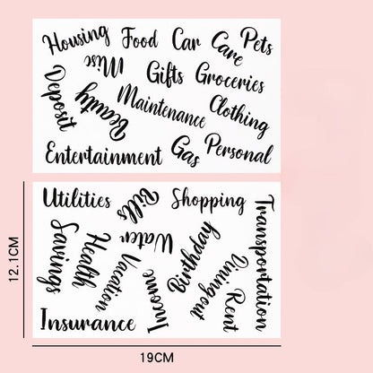Self-adhesive Letter Color Blank Loose Leaf Replacement Core