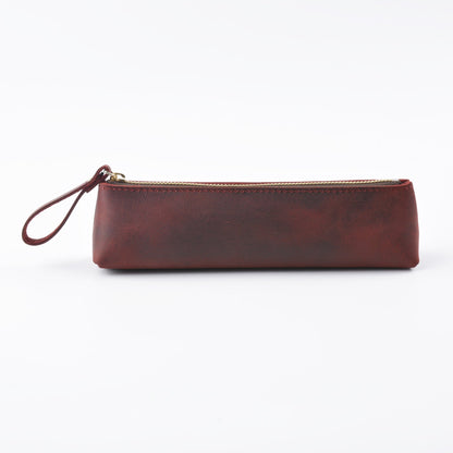Vintage Genuine Leather Handmade Pencil Case