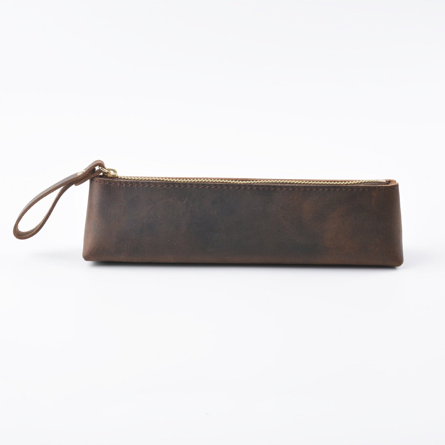 Vintage Genuine Leather Handmade Pencil Case