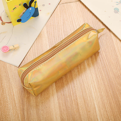 Laser Colorful Leather Pen Bags with Large Capacity Pencil Bags