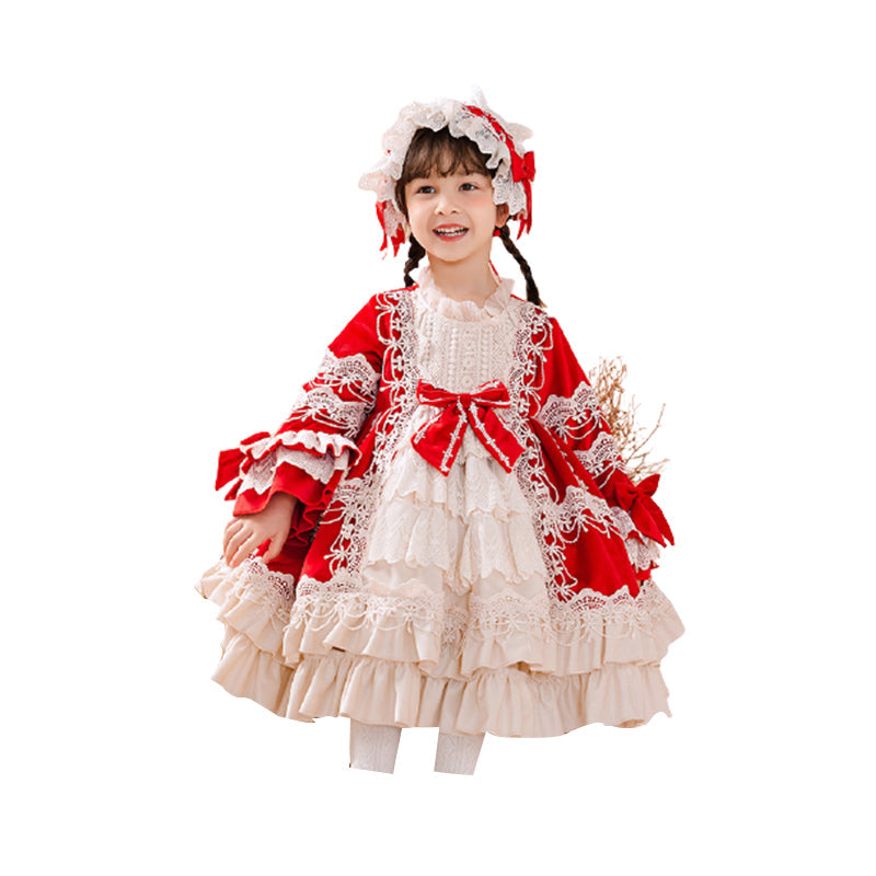Baby Kid Girls Flower Bow Lace Embroidered Dressy Birthday Party Dresses Princess Dresses Wholesale 956610278