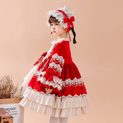 Baby Kid Girls Flower Bow Lace Embroidered Dressy Birthday Party Dresses Princess Dresses Wholesale 956610278