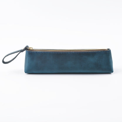 Vintage Genuine Leather Handmade Pencil Case