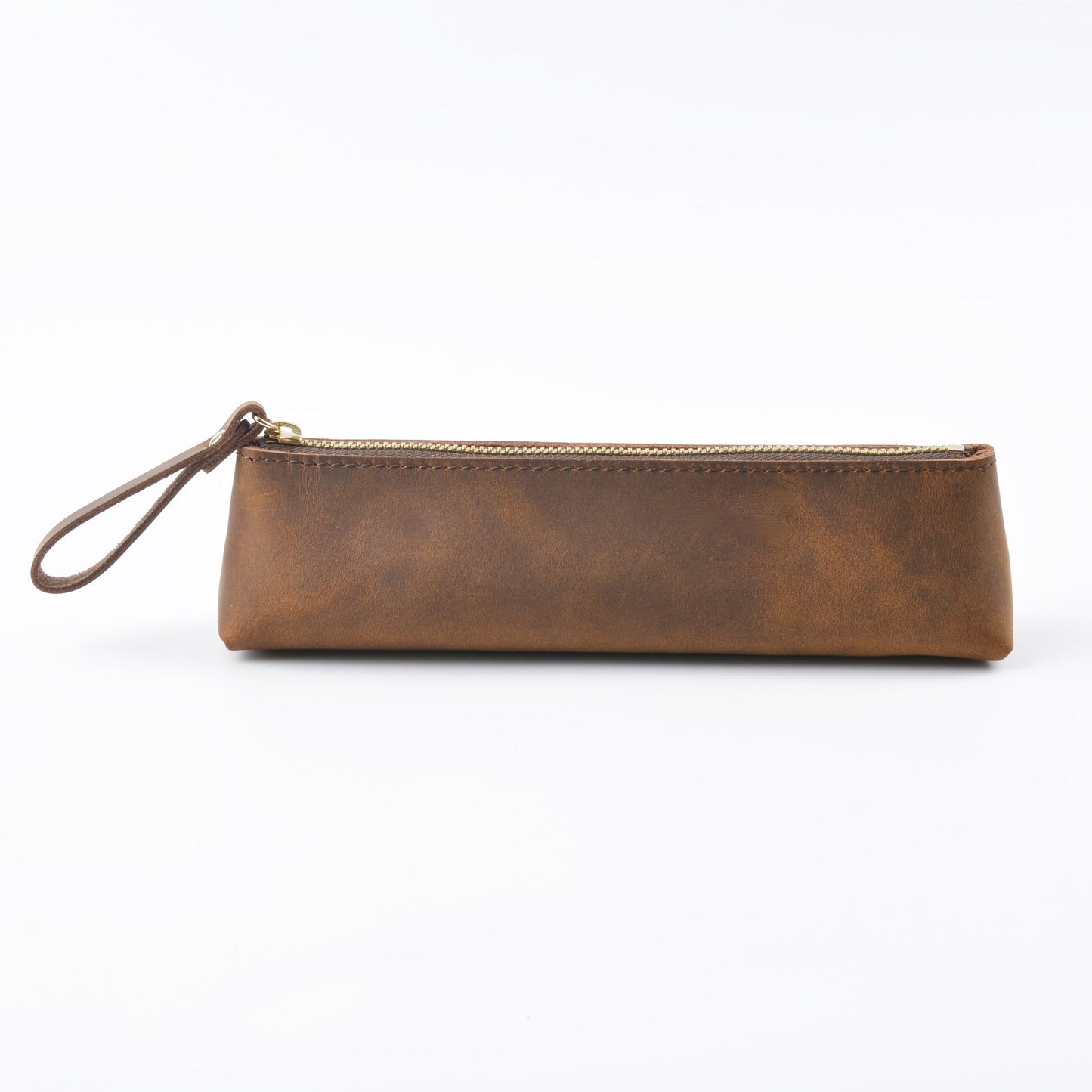 Vintage Genuine Leather Handmade Pencil Case