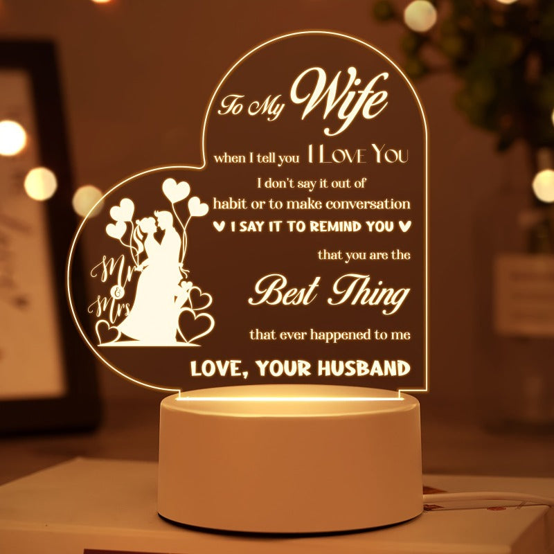 Mother's Day Rechargeable Transparent Acrylic Gift Ornaments