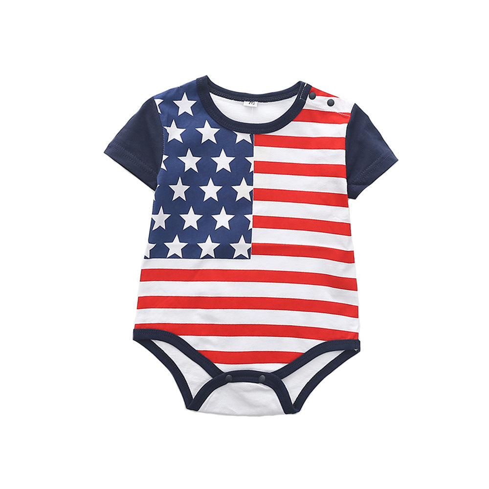 Kids American Flag Onesies Cotton Baby Clothes