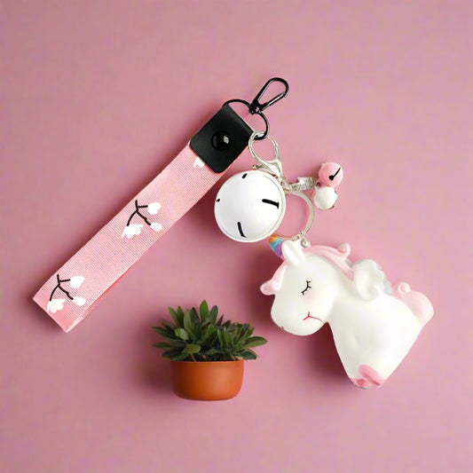 Unicorn Hair Ball Silicone Keychains