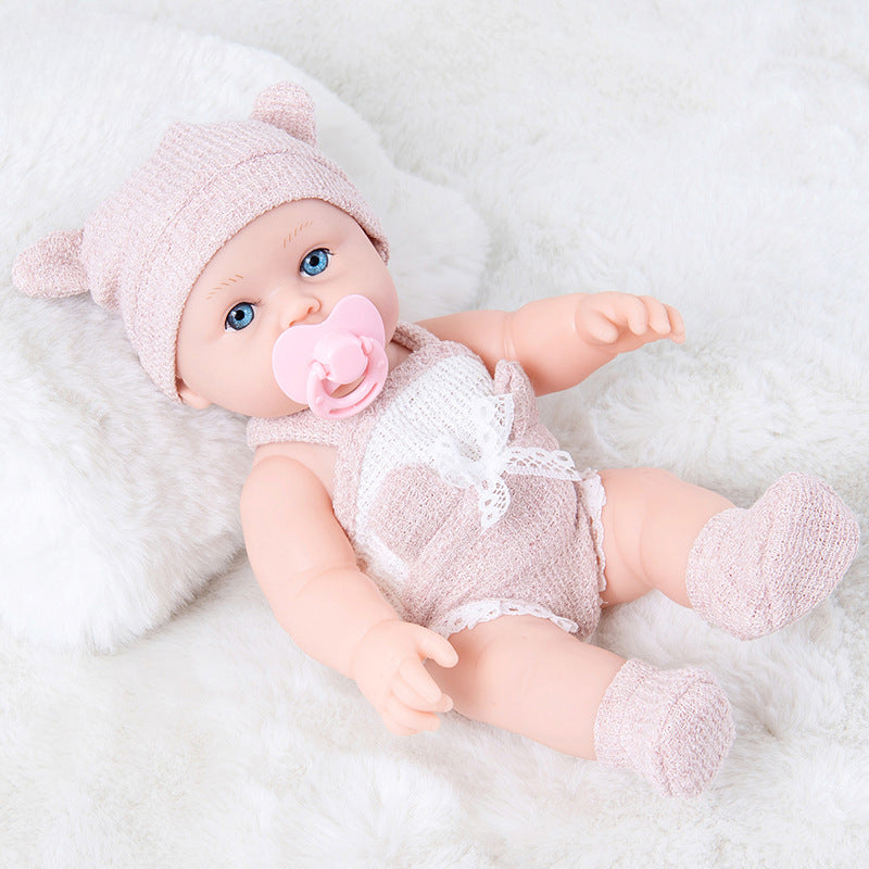 Wholesale of New 12 Inch Enamel Doll Simulation Baby Doll Children's Family Toy Doll Set