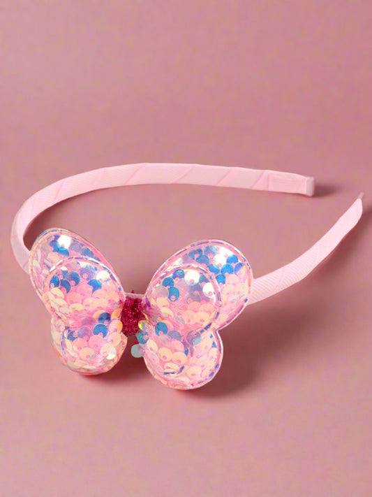 Flutter and Sparkle Butterfly Sequin Headband