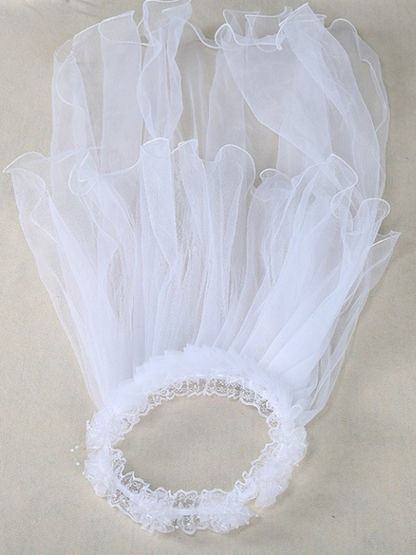 Crown Of Purity Mesh Veil Crown