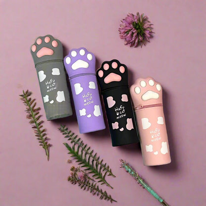 Cartoon Cute Cat Claw Silicone Pen Case Retractable Pen Holder