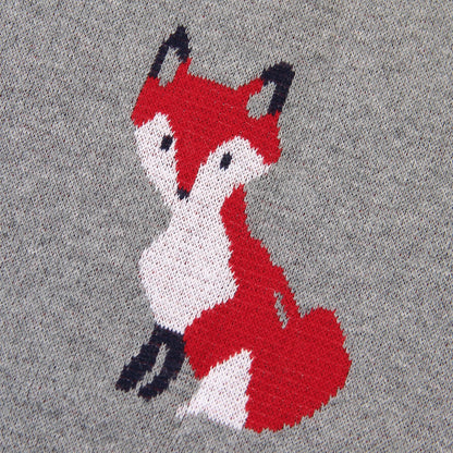Baby Blanket Cartoon Fox Knitted Blanket