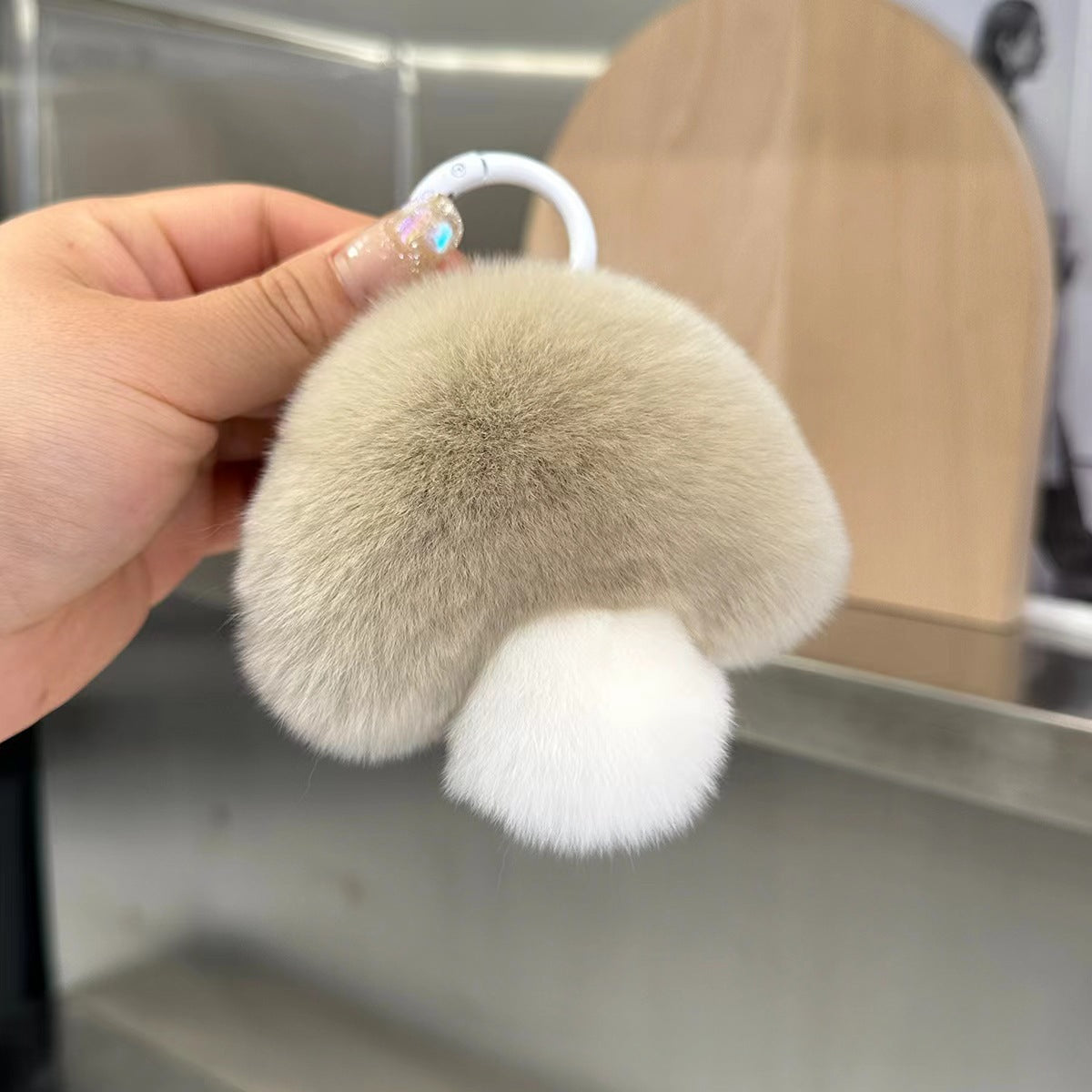 Plush Mushroom Keychain