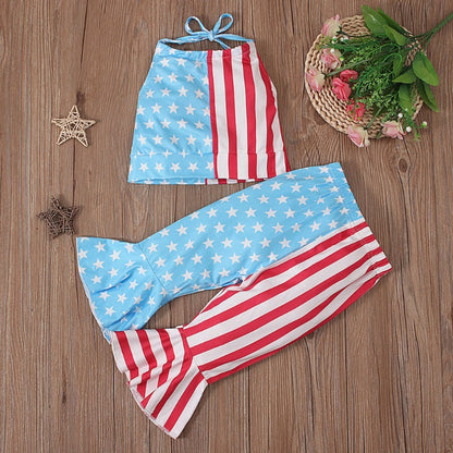 Independence Day Camisole Flare Trousers Two Piece
