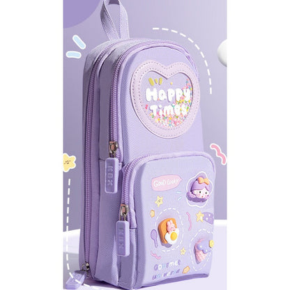 Large Capacity Backpack Canvas Pencil Case