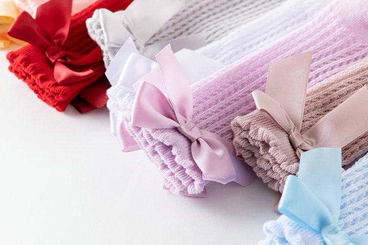 Baby Girls Solid Color Bow Accessories Socks