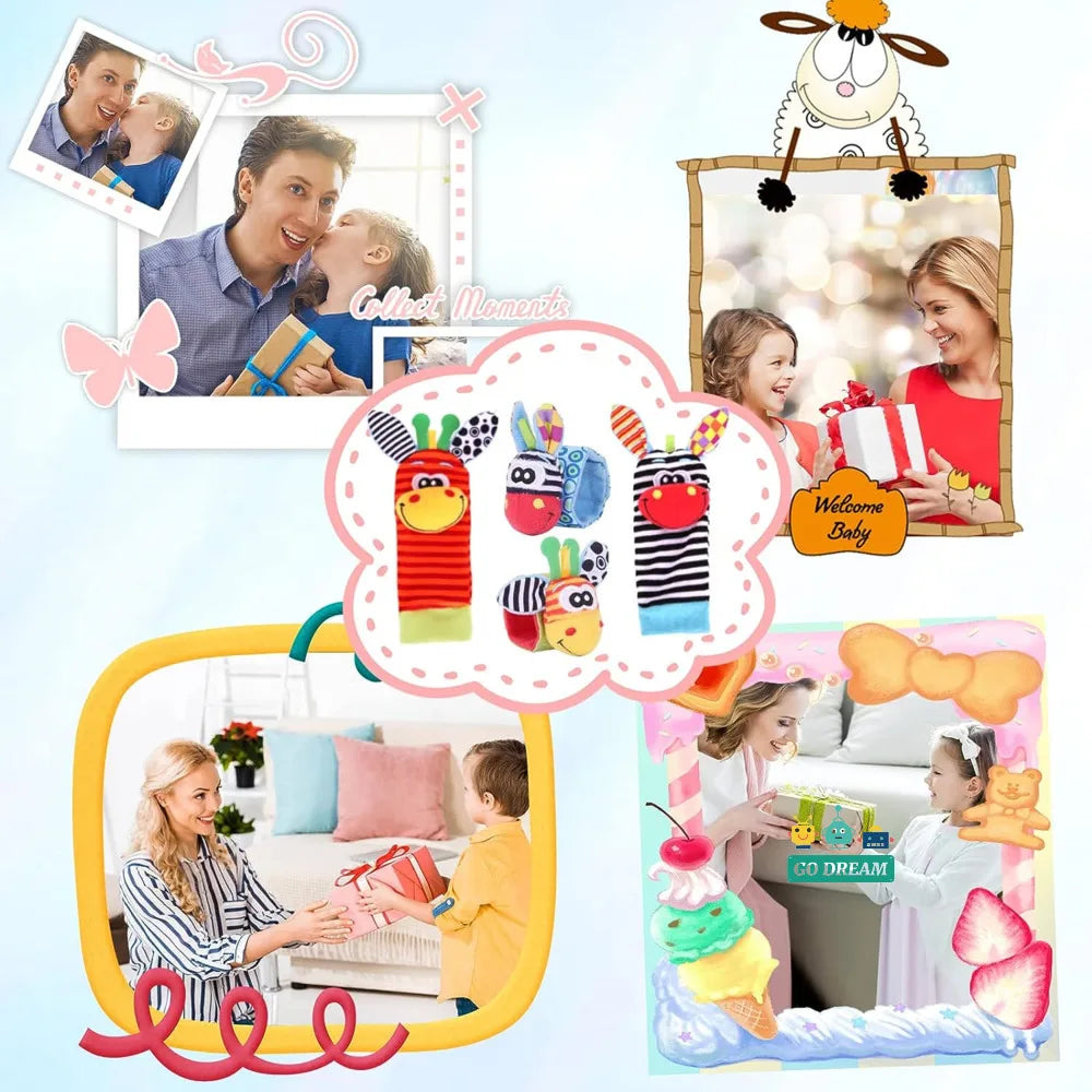 Infant Wrist Rattle Socks: Early Educational Sensory Toy