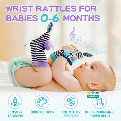 Infant Wrist Rattle Socks: Early Educational Sensory Toy