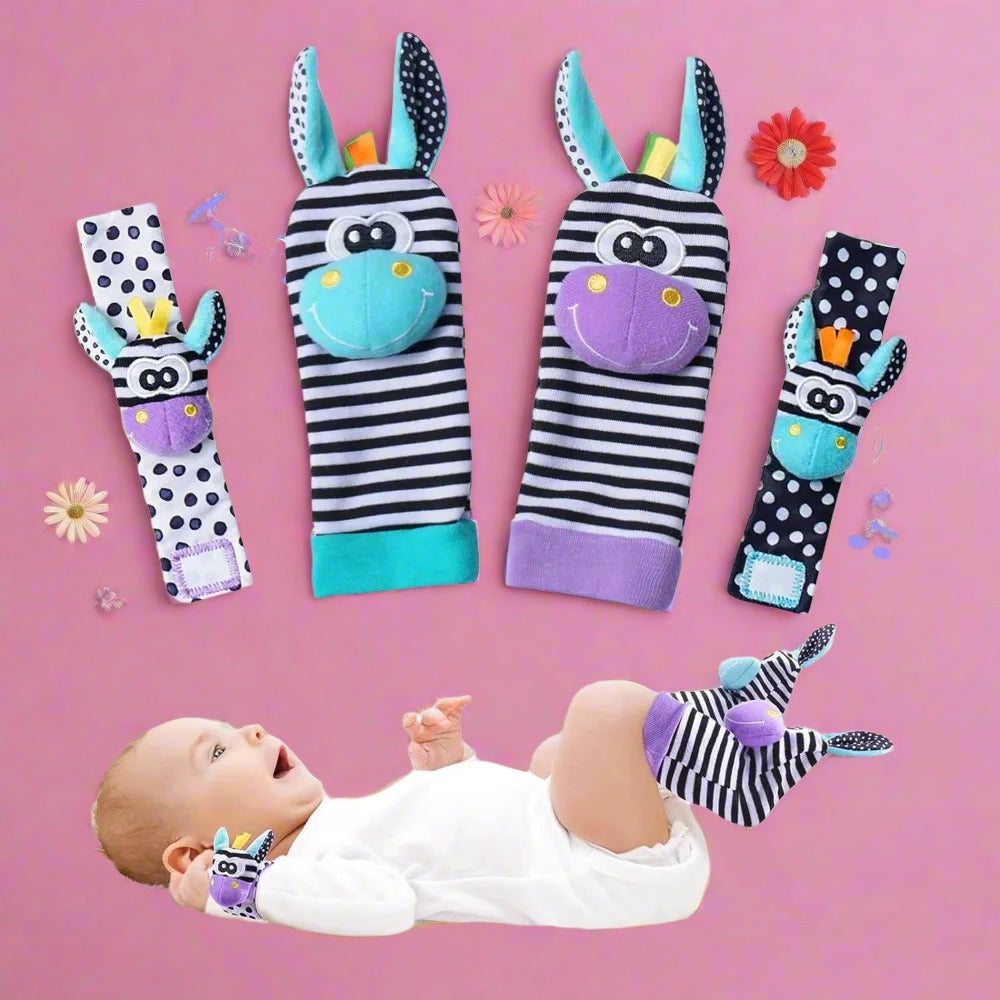 Infant Wrist Rattle Socks: Early Educational Sensory Toy