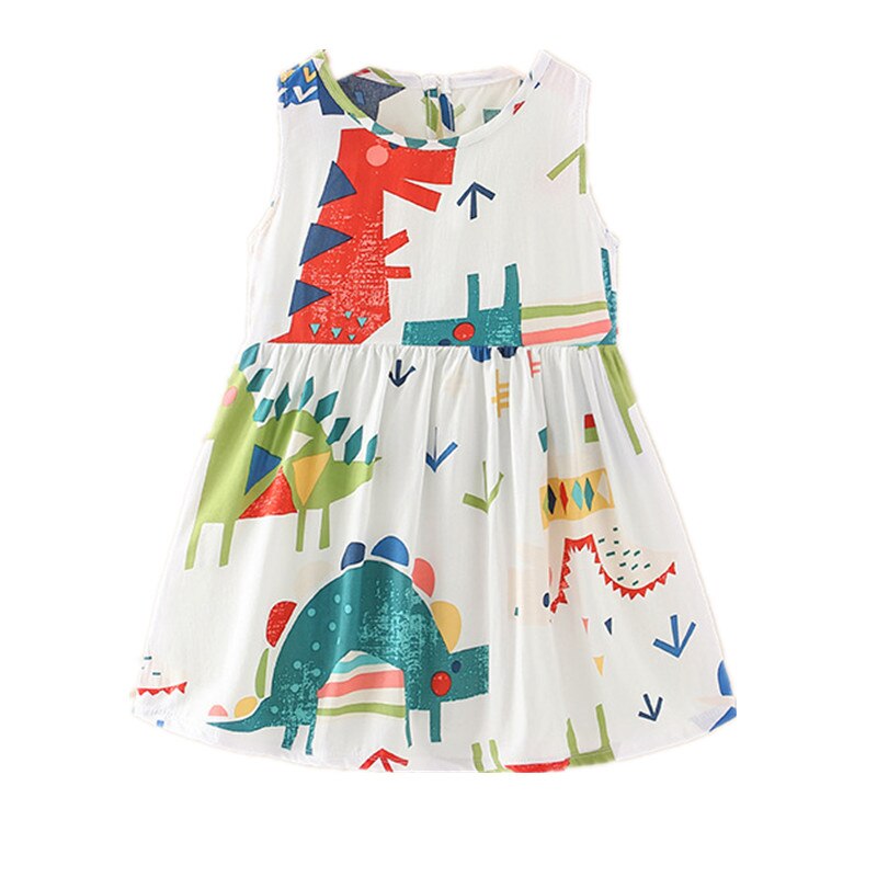 Sweet Prints Ribbon Strap Baby Girl Sundress