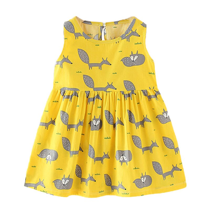 Sweet Prints Ribbon Strap Baby Girl Sundress