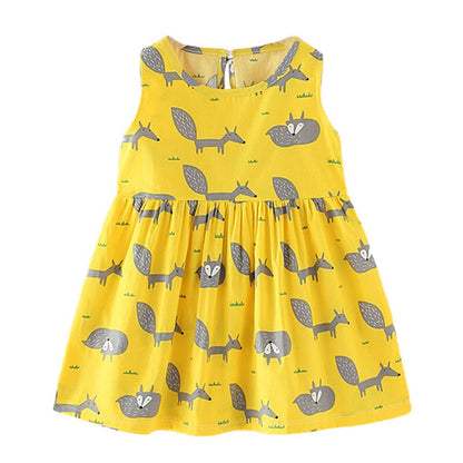 Sweet Prints Ribbon Strap Baby Girl Sundress